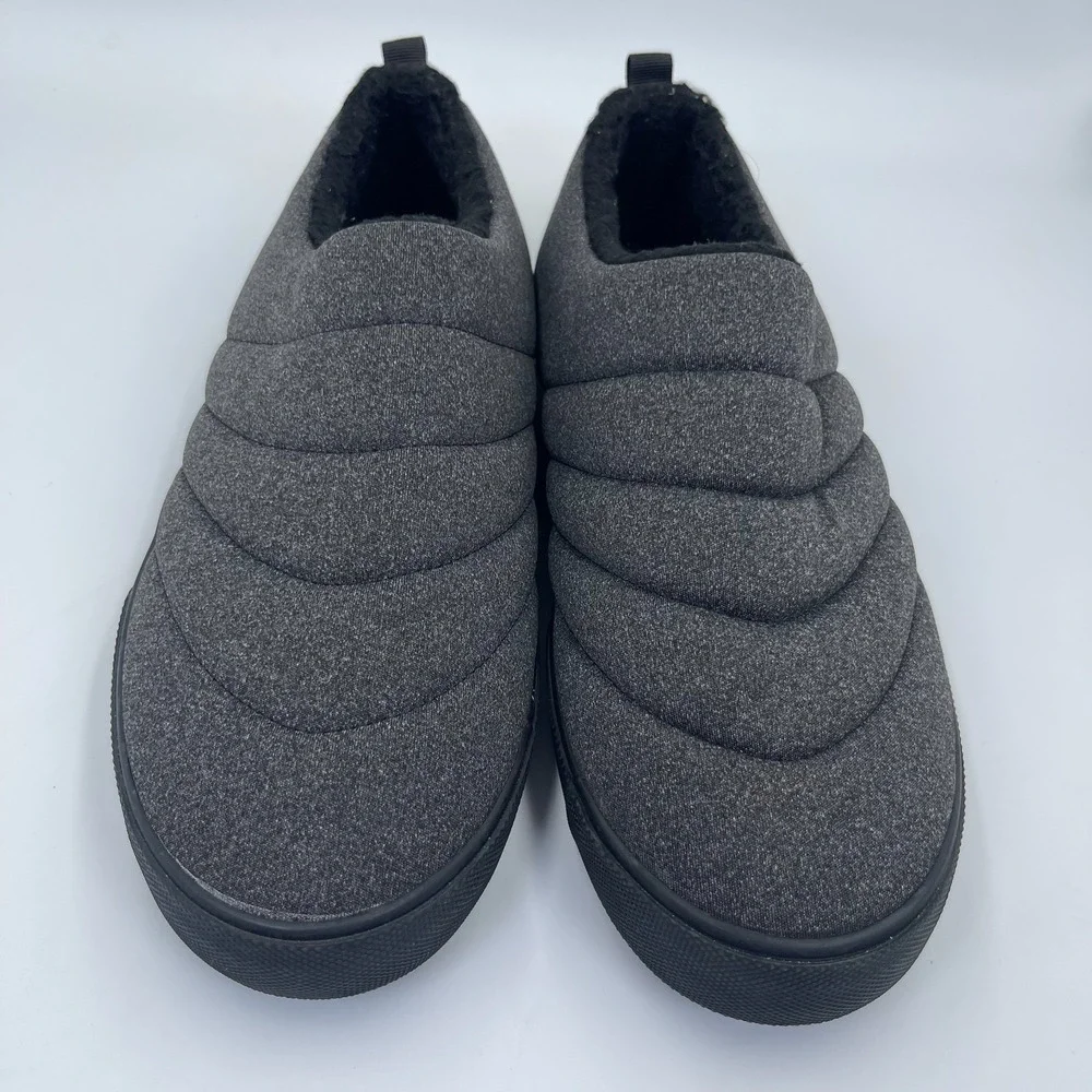 Hurley Arlo Puff Men's Size 10M Charcoal Slip On Fleece Lined Puffer Shoes